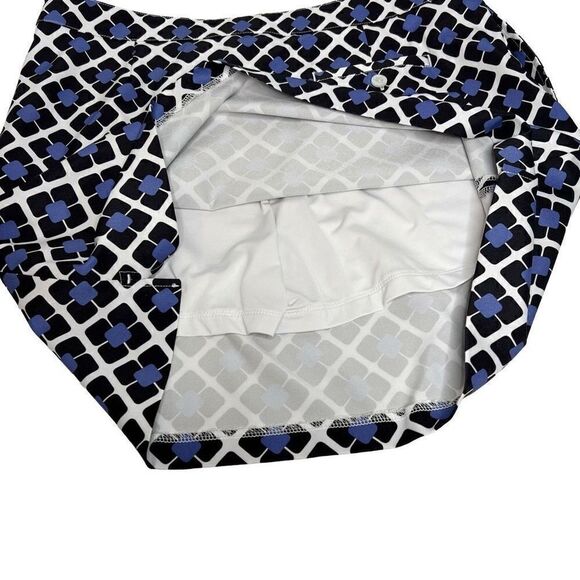 Greg Norman blue black and white print golf skort size 10 - Picture 7 of 13